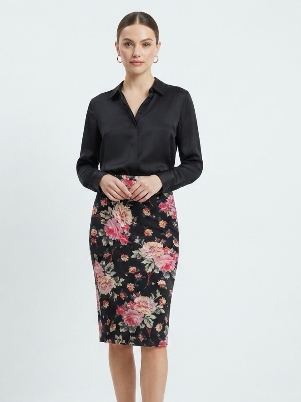 [Express] Classic Floral Pencil Skirt